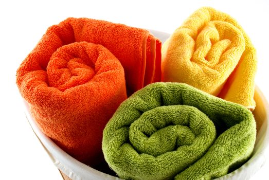 Stock pictures of bath towels and wash clothes