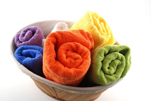 Stock pictures of bath towels and wash clothes