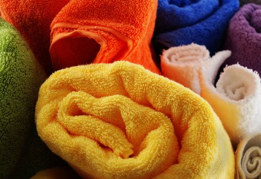 Stock pictures of bath towels and wash clothes