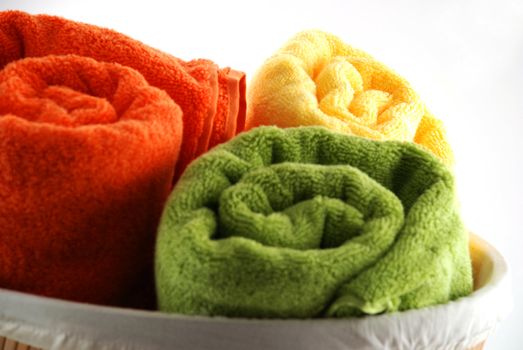 Stock pictures of bath towels and wash clothes