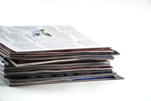 stock pictures of a stack of newspapers or magazines