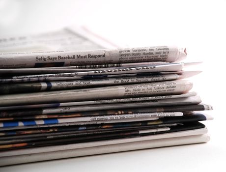 stock pictures of a stack of newspapers or magazines