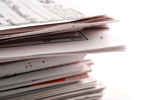 stock pictures of a stack of newspapers or magazines