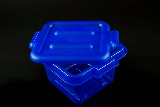 pictures of blue plastic clear containers for storage