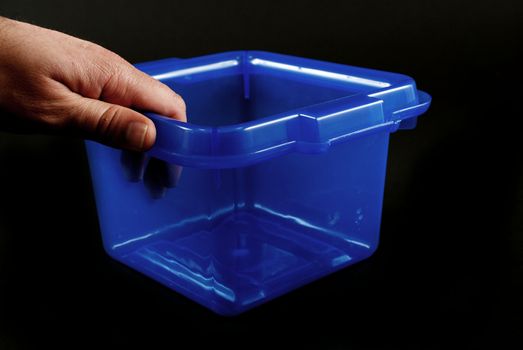 pictures of blue plastic clear containers for storage