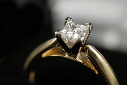 stock picture of a engagement ring with a diamond