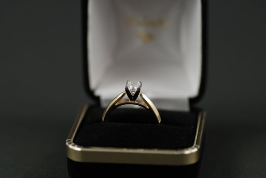 stock picture of a engagement ring with a diamond