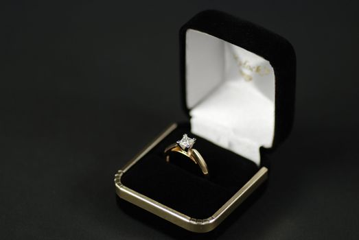 stock picture of a engagement ring with a diamond