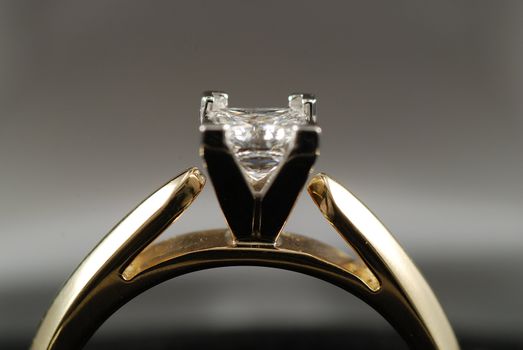 stock picture of a engagement ring with a diamond