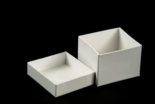 pictures of a square and white cardboard box