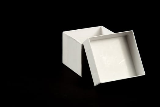 pictures of a square and white cardboard box