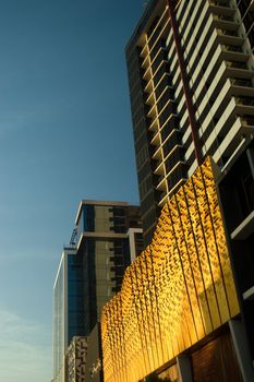 A Sunny Photo of Modern Buildings Located in Melbournes Docklands