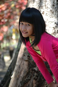 cute asian girl with nice smile expression