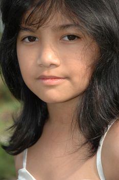 little asian girl with nice and cute face