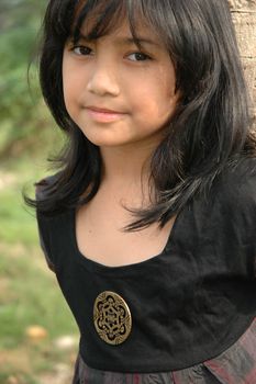 little asian girl with nice and cute face