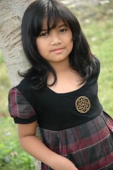 little asian girl with nice and cute face