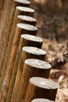 stock picture of the poles that make up a fence
