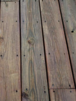 pieces of lumber to form a deck