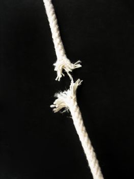 Close up pictures of a hanging thread