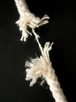 Close up pictures of a hanging thread