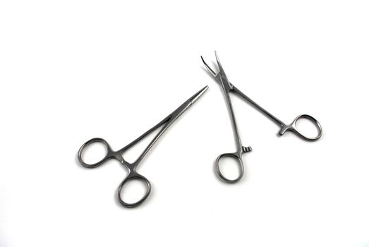 Stock pictures of hemostats used in surgical practice