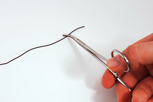 Stock pictures of hemostats used in surgical practice