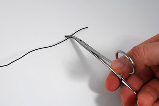 Stock pictures of hemostats used in surgical practice