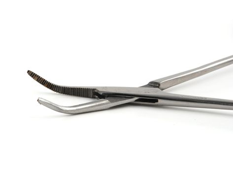 Stock pictures of hemostats used in surgical practice