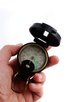 Stock pictures of a compass used for orientation for hikers and outdoor persons