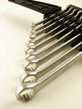 Set of wrenches for machine shop