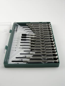 Set of very small screwdrivers for precision work