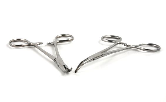 Stock pictures of hemostats used in surgical practice