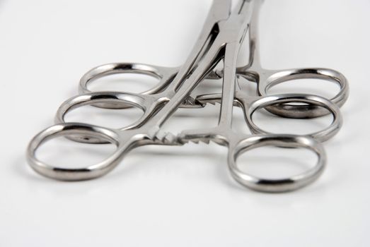 Stock pictures of hemostats used in surgical practice