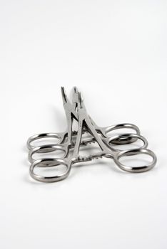 Stock pictures of hemostats used in surgical practice