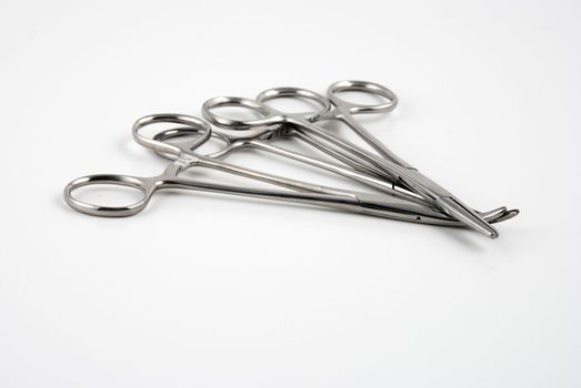 Stock pictures of hemostats used in surgical practice