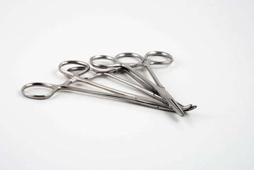 Stock pictures of hemostats used in surgical practice