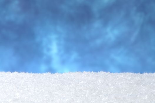 line of horizon. snow and sky. background