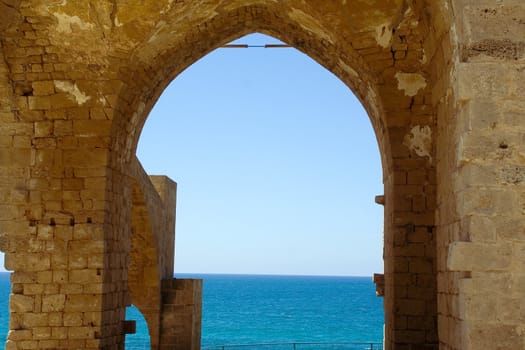 Ruins of the old Turkish custom. Ahziv.Israel