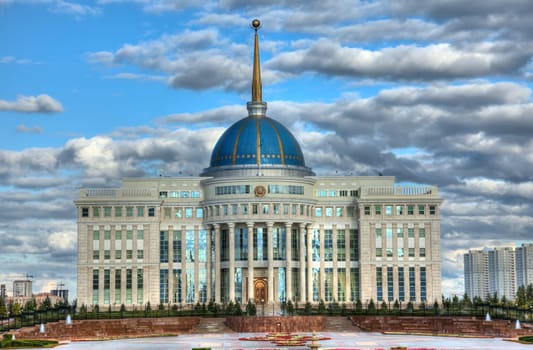 President residence Ak-Orda, Astana, Kazakhstan. HDR image.