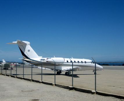 Pictures of airplanes parked in an airport