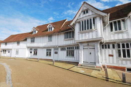 Lavenham guidhall in wide angle