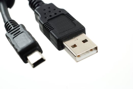 stock pictures of an USB cable and connector