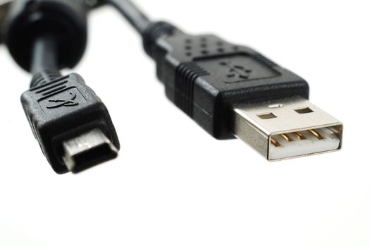 stock pictures of an USB cable and connector