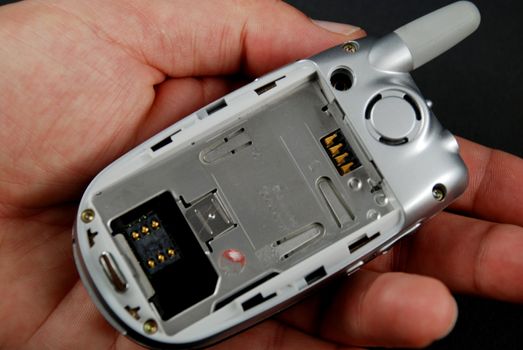 stock pictures of the components for a typical cell phone