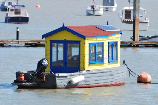 Houseboat in river