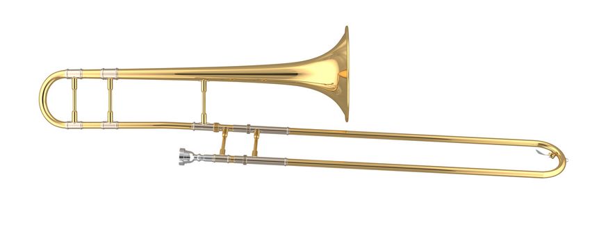 3D rendered trombone.