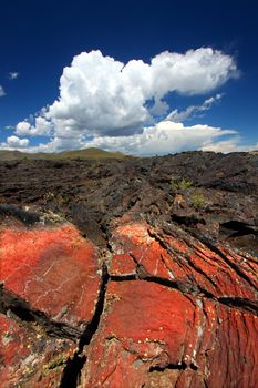 Amazing volcanic landscape at Craters of the Moon National Monument of Idaho.