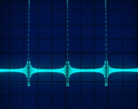 Stock pictures of waveform displays correspondig to several electrical and electronic signal for analysis