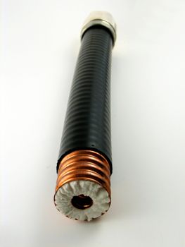 Pictures and close ups of coaxial cables and connectors of different sizes and for different uses