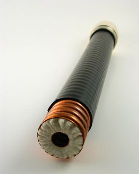 Pictures and close ups of coaxial cables and connectors of different sizes and for different uses